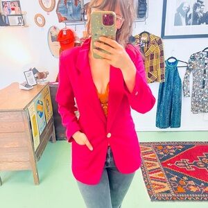 Vintage Jones New York BarbieCore Academia Old Money Blazer Gold Buttons 8